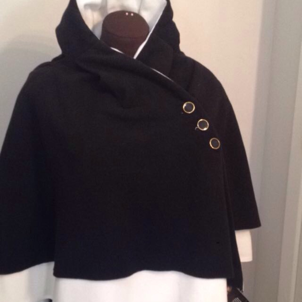 Black and White Winter Cape